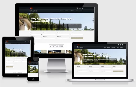 responsive php real estate agency script