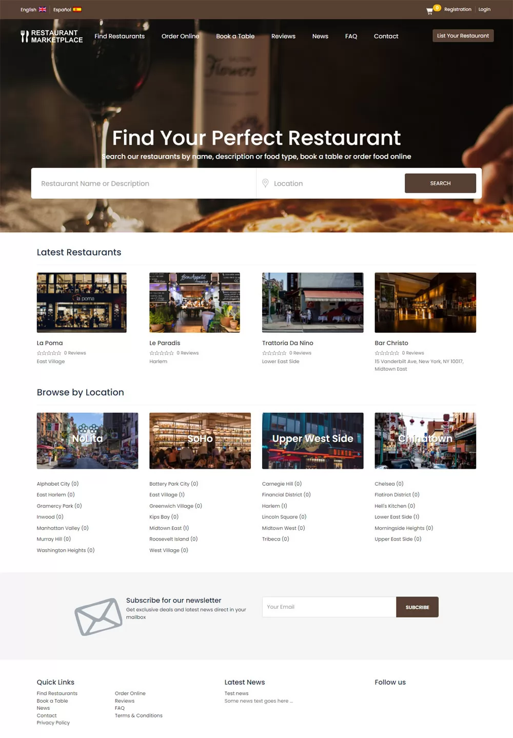 responsive multi restaurant php web software