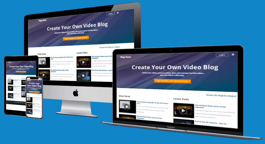 multi-user video blog portal script 2023